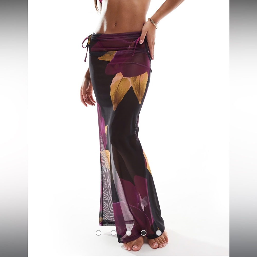 Vibrant Purple Maxi Mesh Skirt